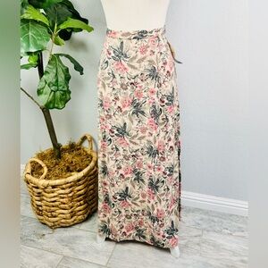 NWT Pendleton Floral Shabby Chic Cottage Core Long Maxi Skirt Blush Pink